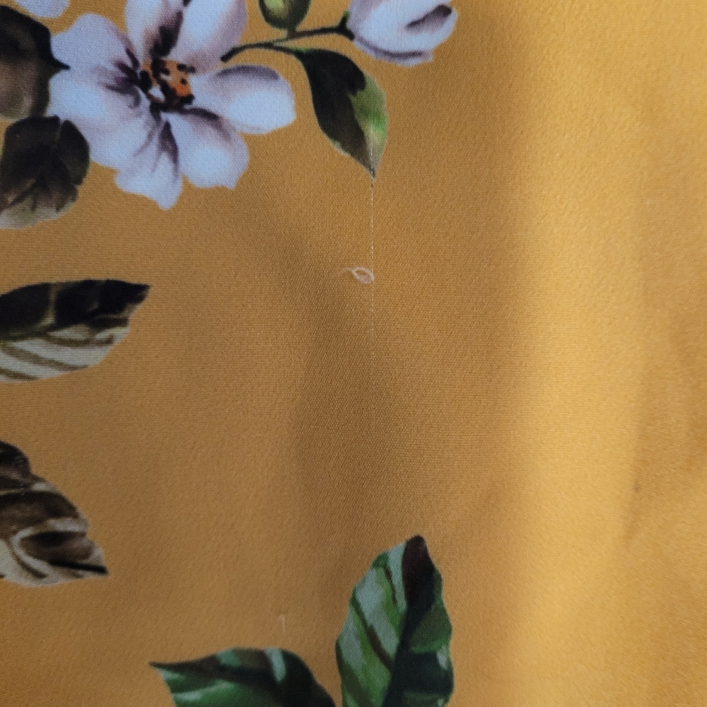 Black Halo Mustard Floral Midi Dress - Picture 10 of 11